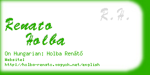 renato holba business card